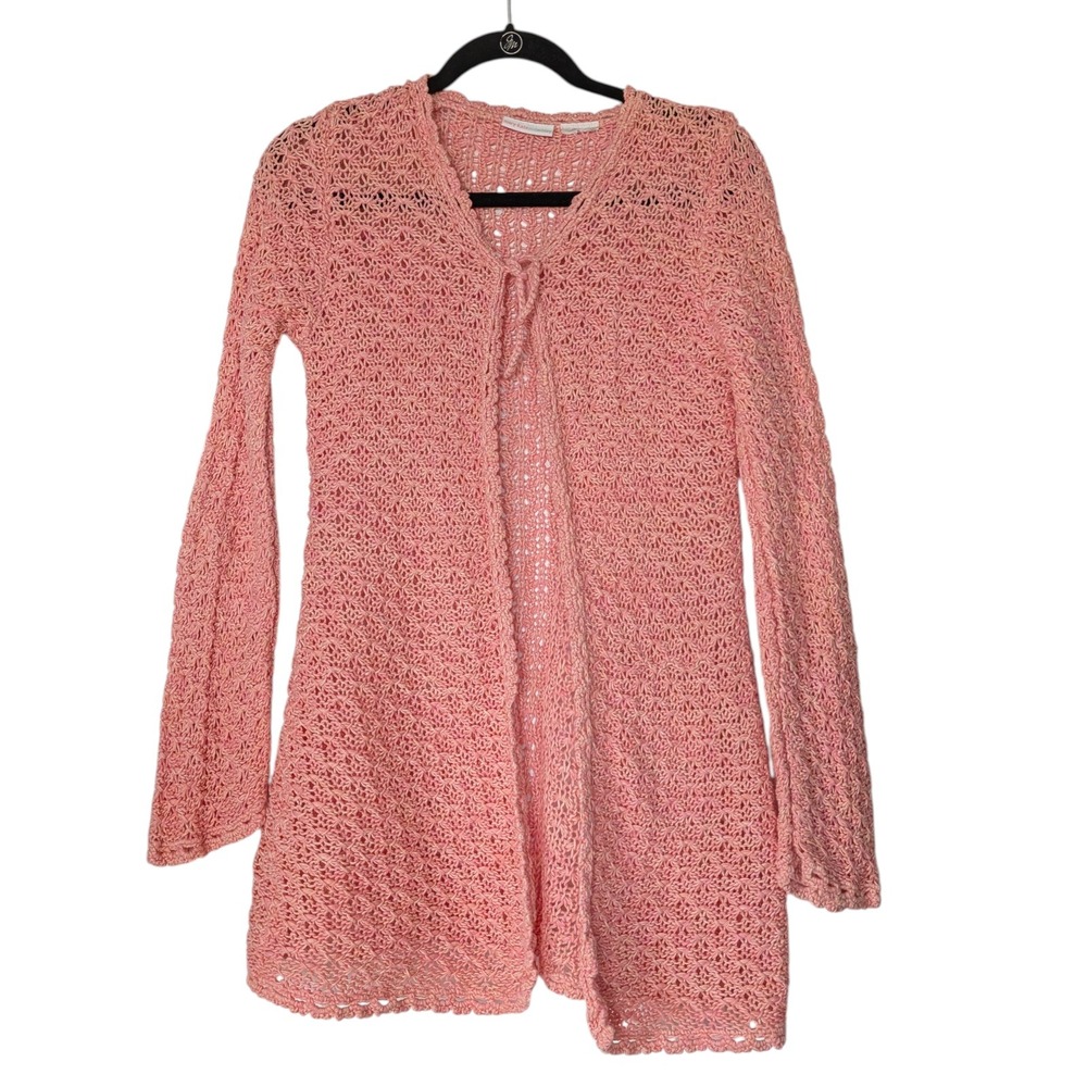 Vintage Mary-Kate and Ashley Knit Pink Cardigan Duster Teen Size‎ Medium Y2K